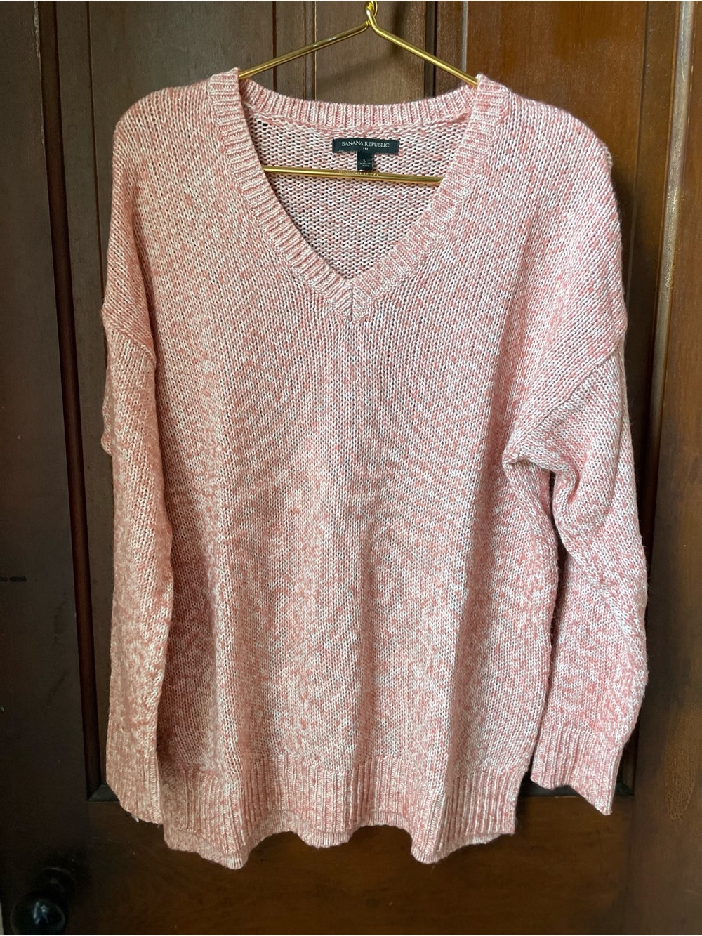 Banana Republic women's large long sleeve pink sweater